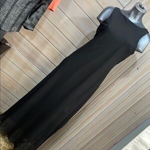 Alyn Paige Black Sheath Maxi Dress for Cocktail